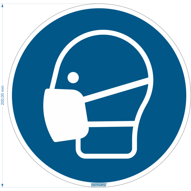 Normsigns Pictograma mascarilla obligatoria Material: PVC, Dimensiones: 100 mm
