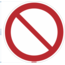 Normsigns Pictograma de prohibicion general Material: Adhesivo, Tamaño: 100 mm