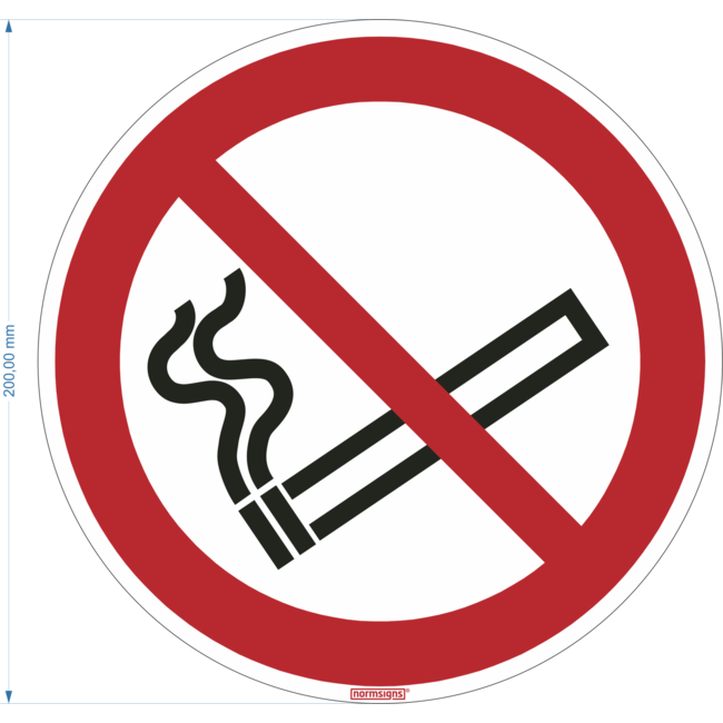 Normsigns No smoking pictogram Material: Sticker, Size: 100 mm