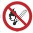 Normsigns Pictogram open vuur en roken verboden Materiaal: Sticker, Afmeting: 200 mm