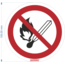 Normsigns Pictogram open vuur en roken verboden Materiaal: PVC, Afmeting: 100 mm