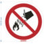 Normsigns Pictogram: No water to extinguish Material: Sticker, Size: 100 mm