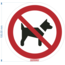 Normsigns Pictogram verboden voor honden Materiaal: PVC, Afmeting: 100 mm