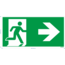 Normsigns Emergency exit pictogram right Material: Sticker, Dimensions: 100 x 200 mm