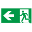 Normsigns Emergency exit pictogram left Material: Sticker, Dimensions: 100 x 200 mm