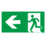 Normsigns Emergency exit pictogram left Material: Photoluminescent, Dimensions: 100 x 200 mm
