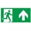 Normsigns Emergency exit pictogram straight ahead Material: Photoluminescent, Dimensions: 100 x 200 mm