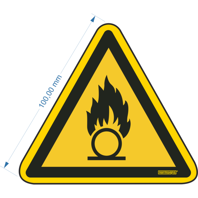 Normsigns Pictograma para sustancias oxidantes : , :