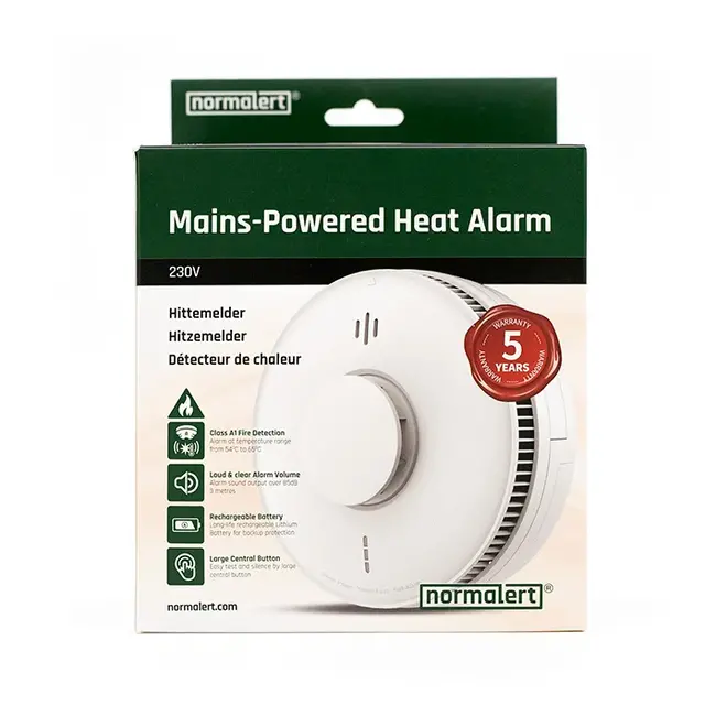 Normalert 230V hittemelder 10jr