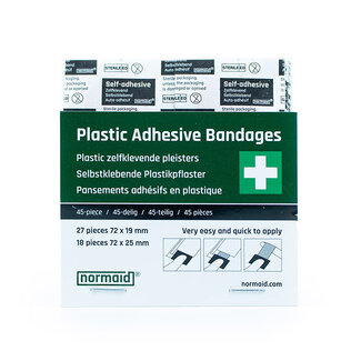 Normaid Plastic zelfklevende pleisters (45 stuks)