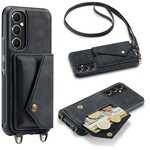 Casemania Luxe Crossbody Case - Samsung A34 - Zwart