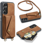 Casemania Luxe Crossbody Case - Samsung A54 - Bruin