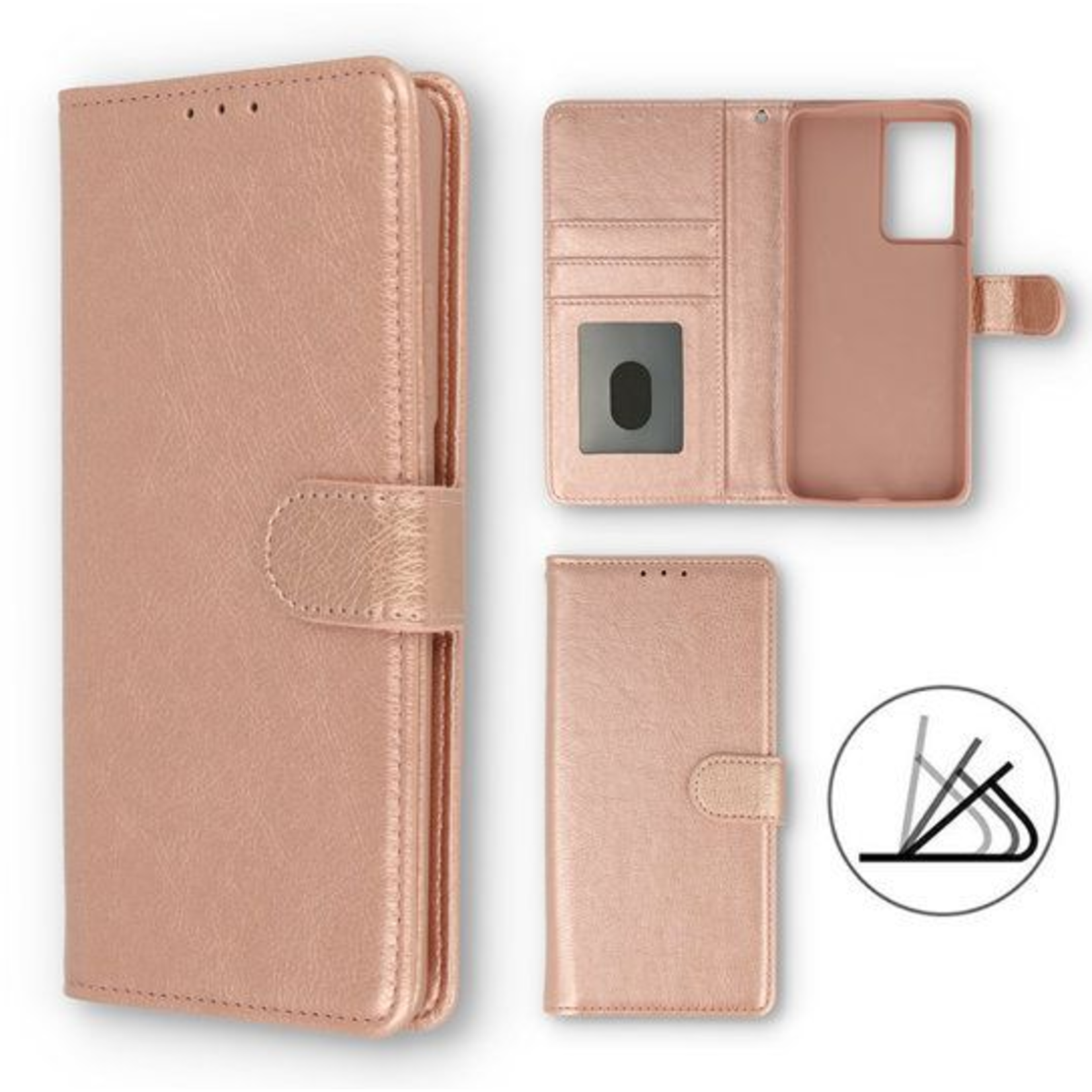 High Quality Bookcase - Samsung A33 5G - Rosegoud