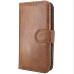 Multiple Pockets Magnetic 2-in-1 Wallet - iPhone 15 Pro - Bruin
