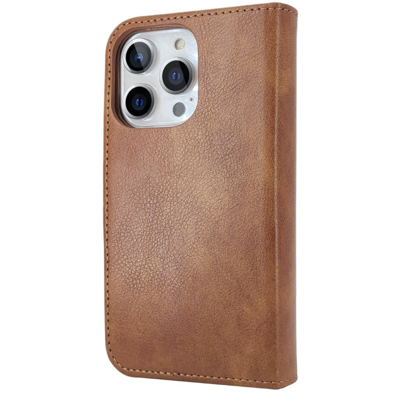 Multiple Pockets Magnetic 2-in-1 Wallet - iPhone 15 Pro - Bruin