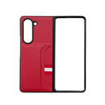 360° Leather Look Pocket Case - Samsung Z Fold 5 - Rood