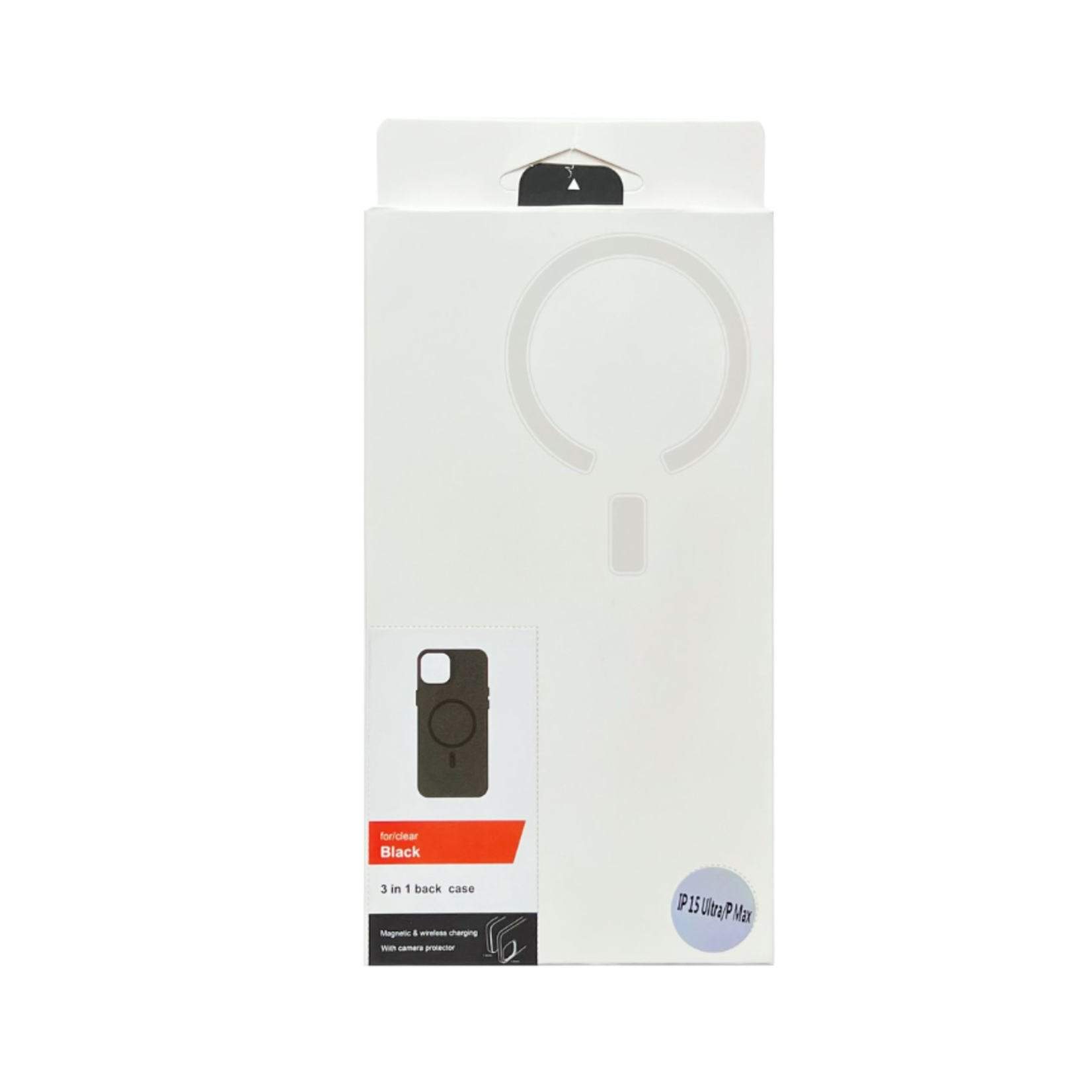 Semi Clear Premium Protective Armor Case - iPhone 15 Pro Max - Zwart