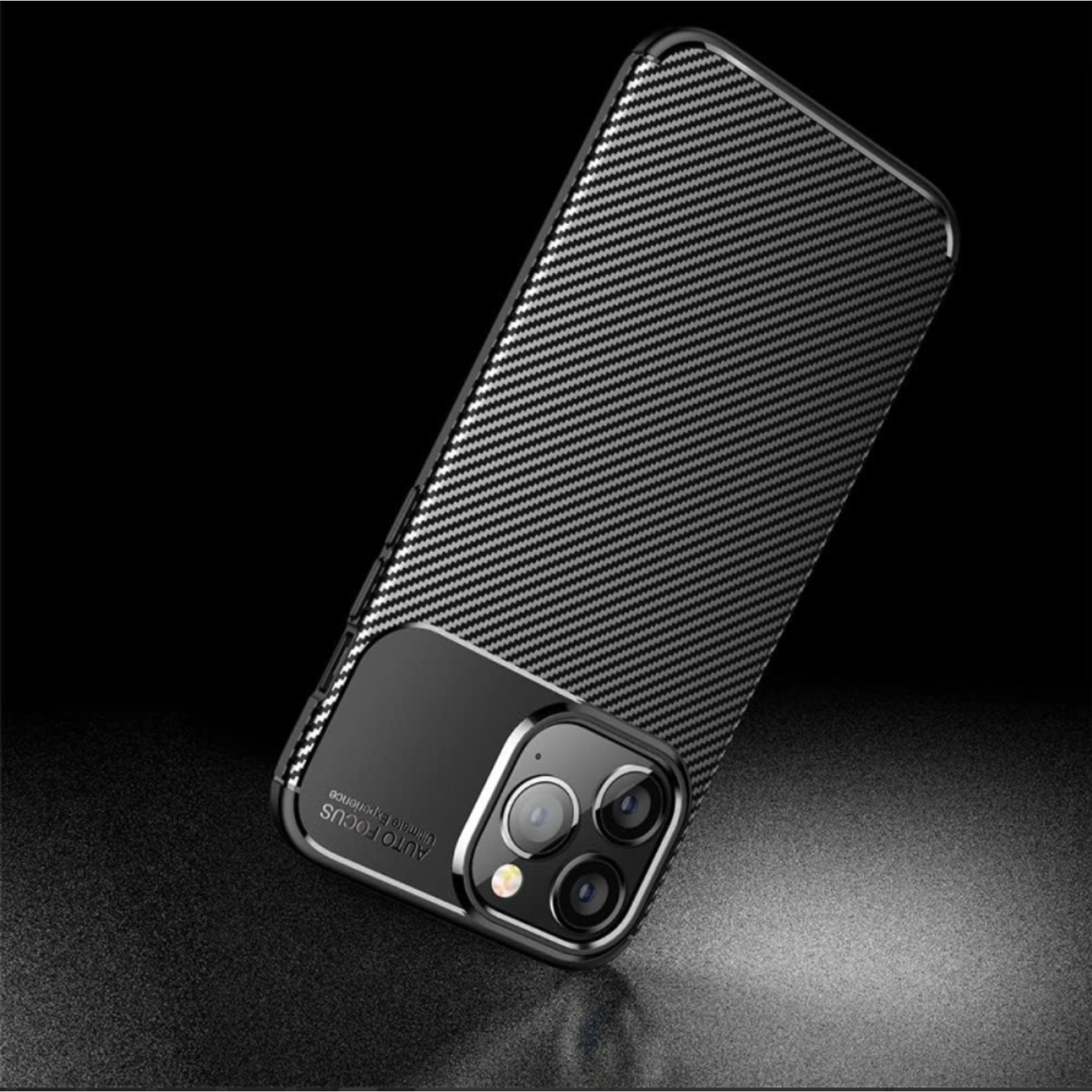 Wlons Carbon Fiber Case - iPhone 15 Pro Max - Zwart