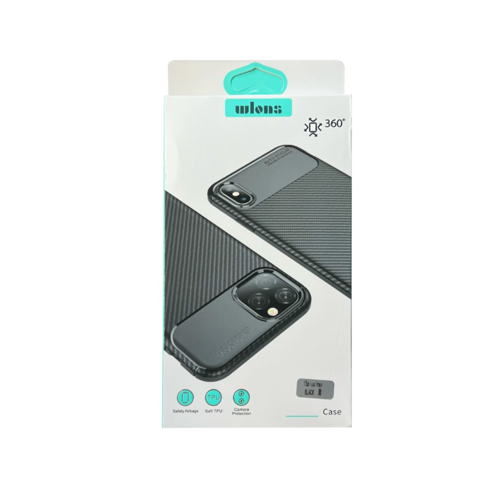 Wlons Carbon Fiber Case - iPhone 15 Pro Max - Zwart