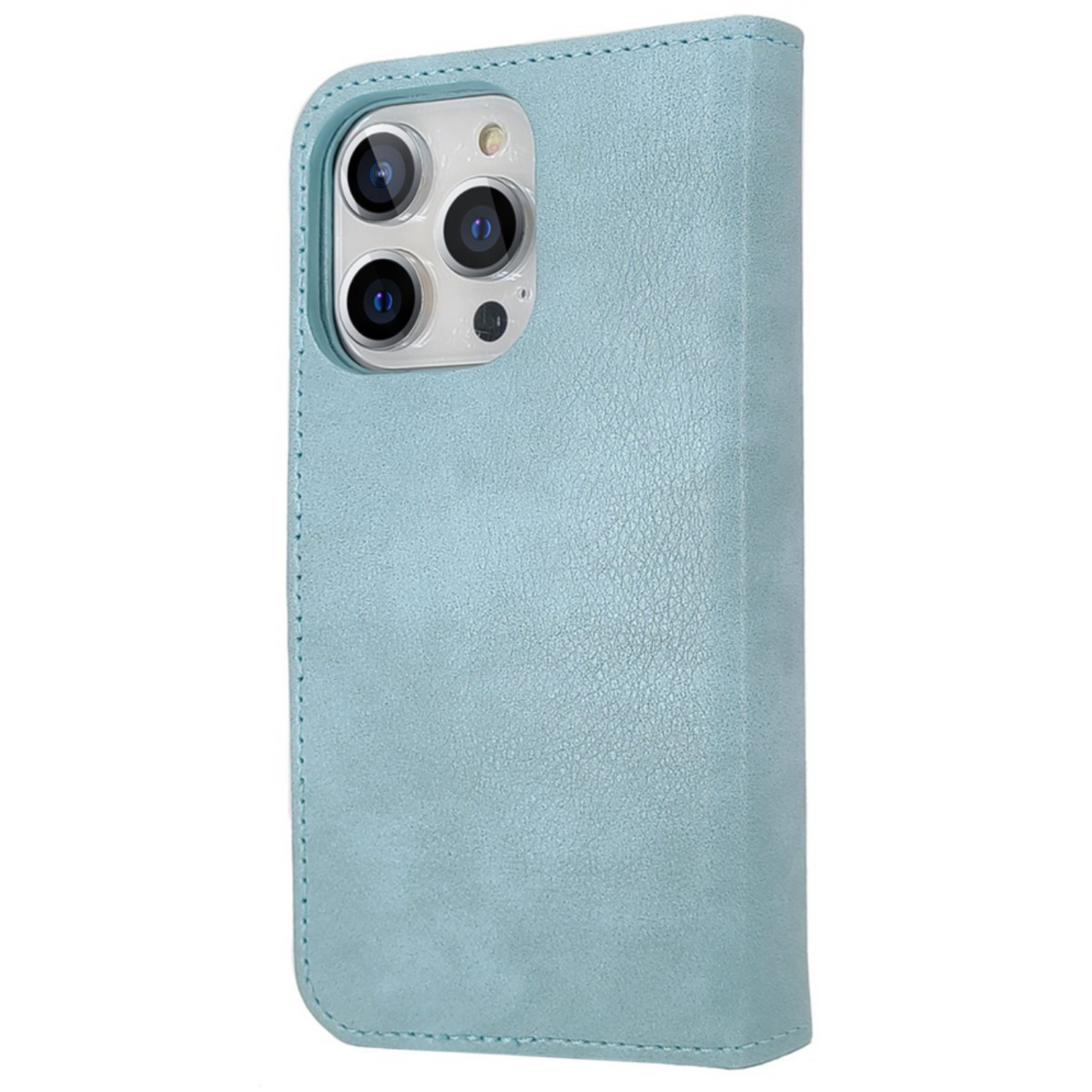 Multiple Pockets Magnetic 2-in-1 Wallet - iPhone 15 Pro Max - Turquoise