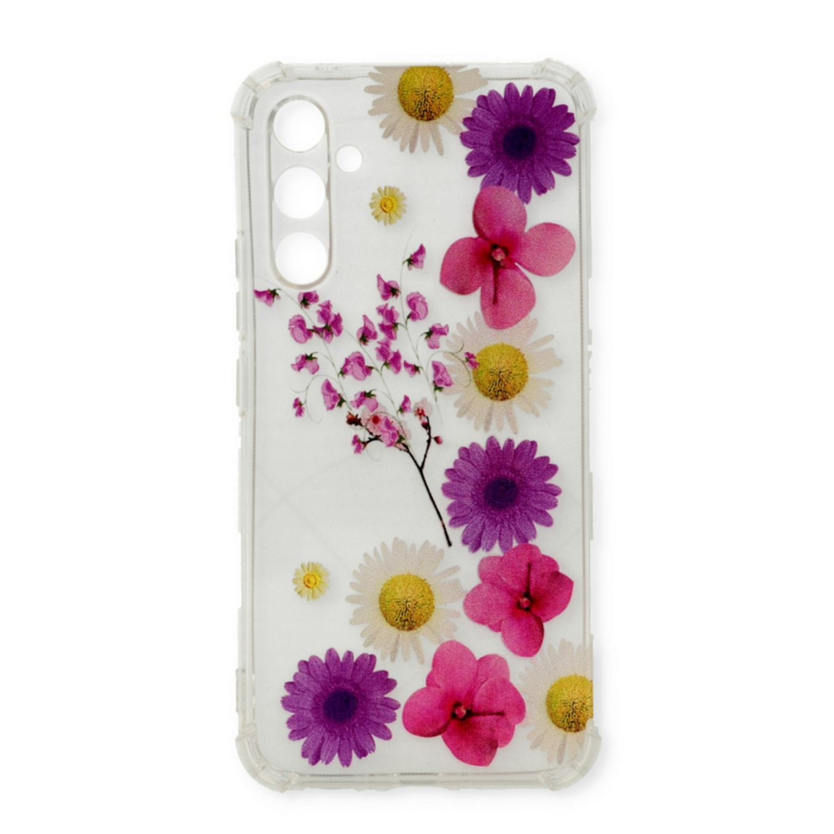 Samsung Print Anti shock Backcover-Samsung A54- Roze-Paars