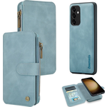 Samsung Trendy 2-in-1 Wallet Case Met Rits - Samsung S23 - Turquoise
