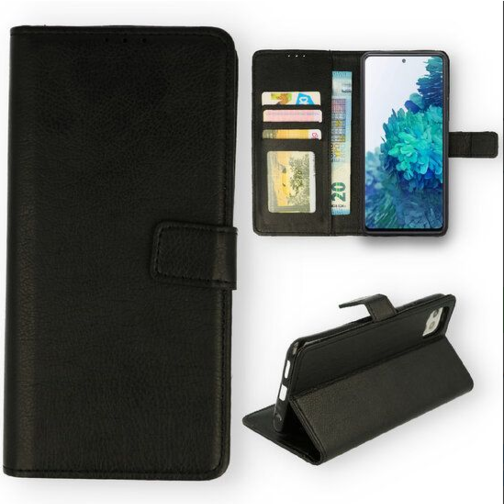 Oppo A16S/A16/A54S -A-Quality Book Case Zwart
