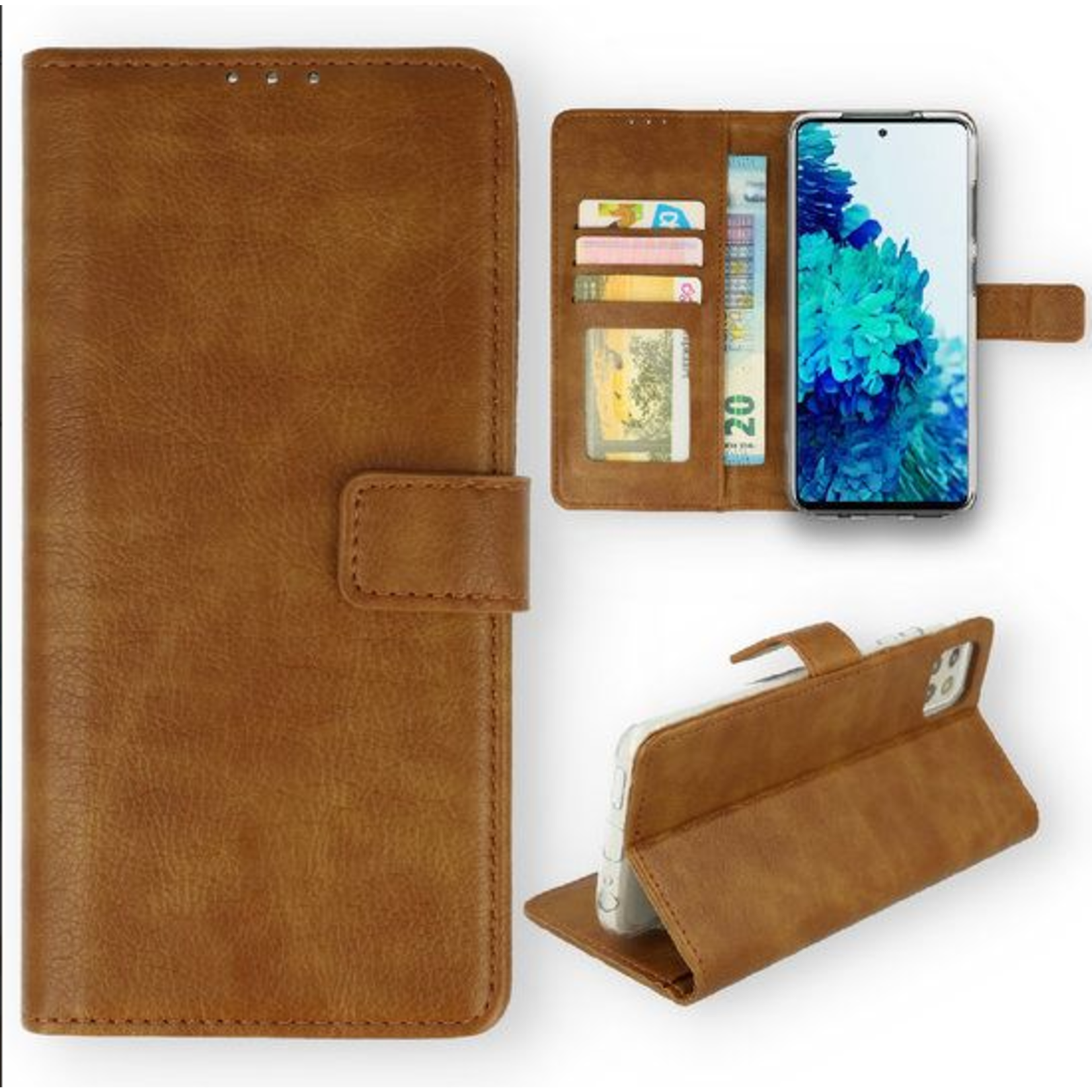 Samsung samsung s22 ultra a quality bookcase bruin  Samsung S22 Ultra - A - Quality Bookcase Bruin