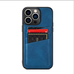 Luxe CM Pocket Backcover - iPhone 15 Pro Max - Donker Blauw