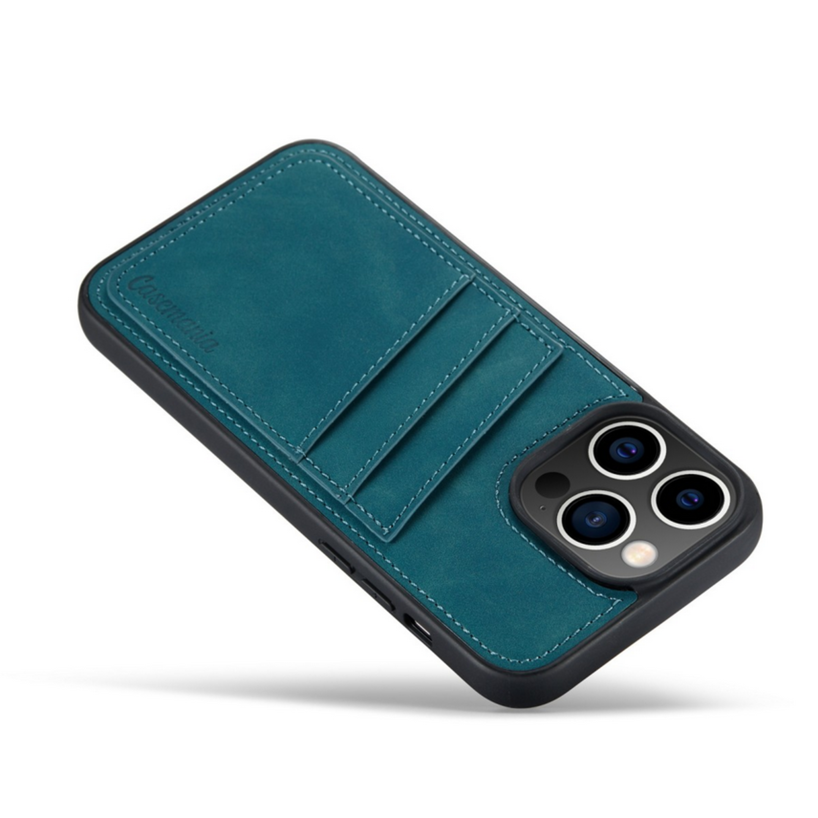 Luxe CM Pocket Backcover - iPhone 15 Pro Max - Groen