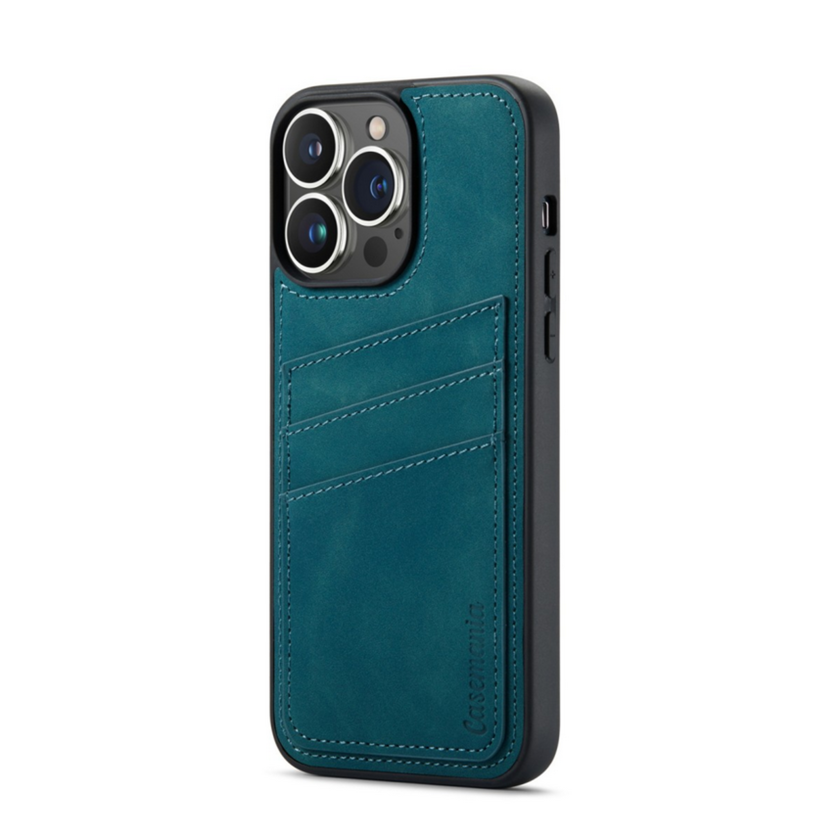 Luxe CM Pocket Backcover - iPhone 15 Pro Max - Groen