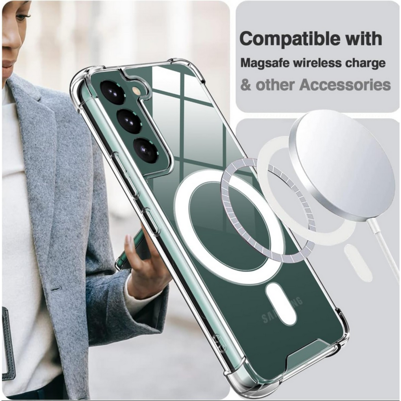 Magnetic MagSafe Case - Samsung S23 - Transparant