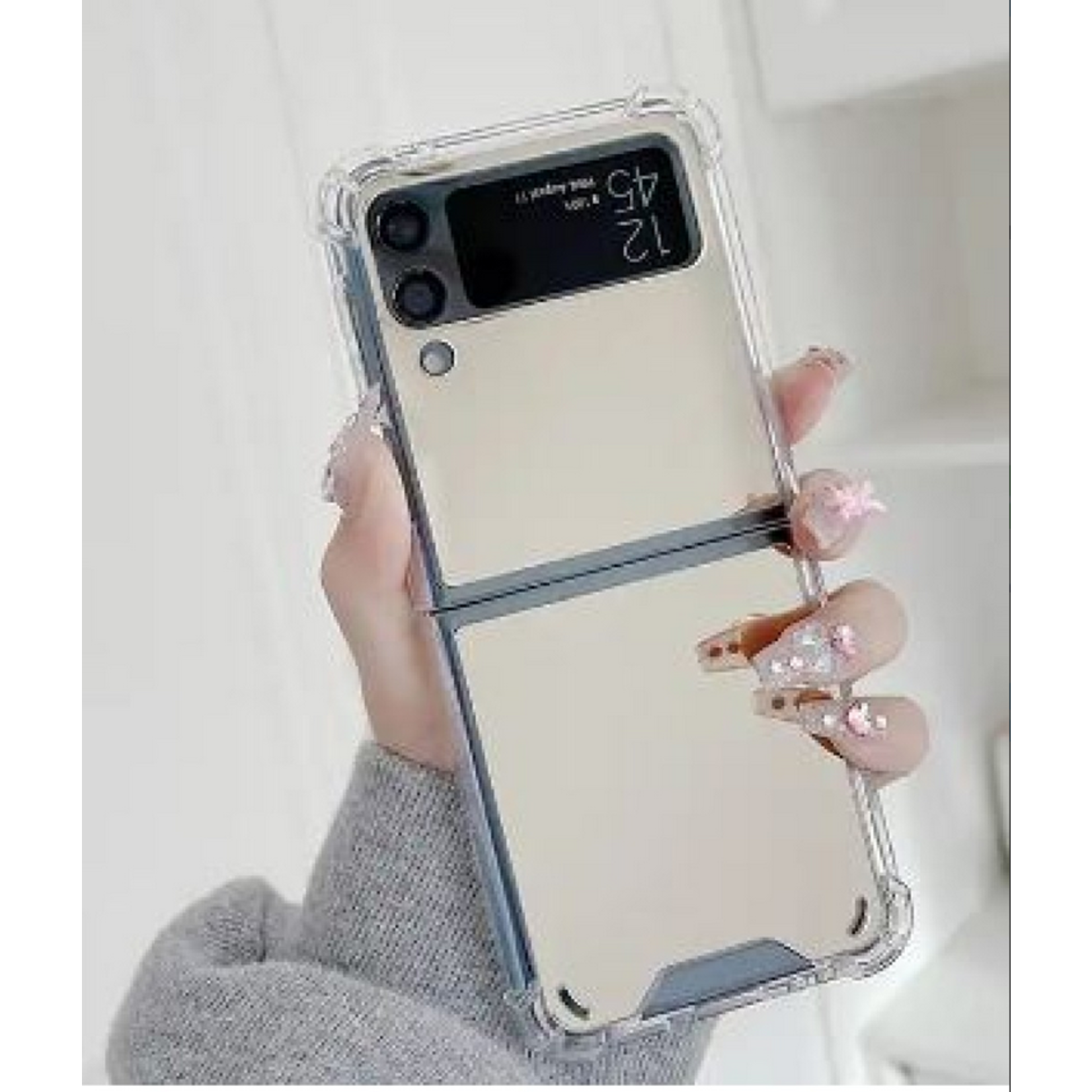 Samsung Z Flip 5 - 360° Shiny Mirror Case - Goud