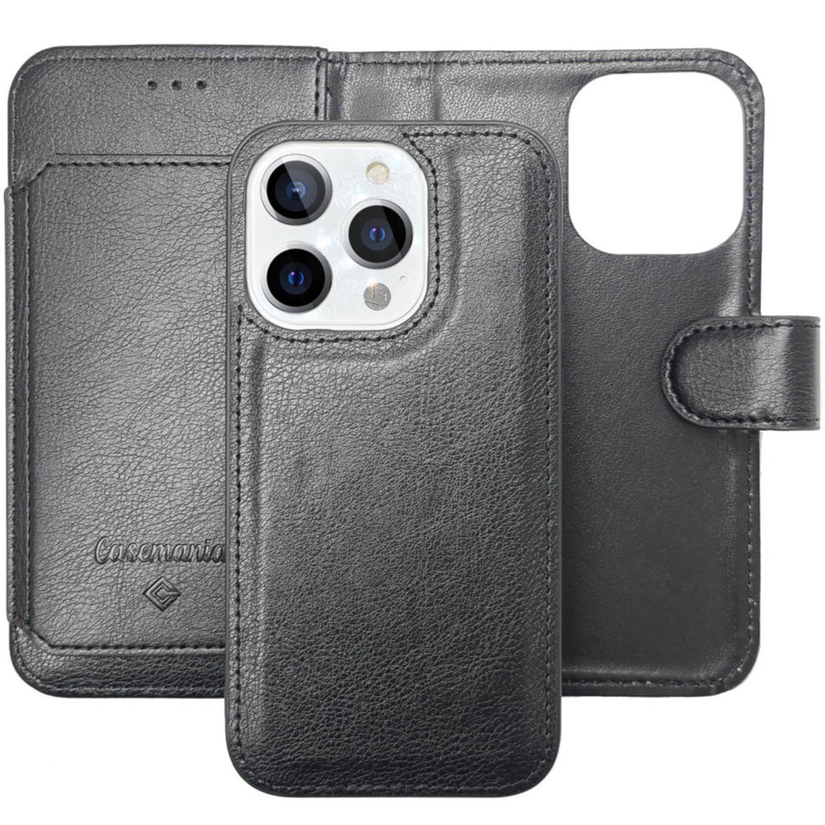 Multiple Pockets Magnetic 2-in-1 Wallet - Samsung A54 - Zwart