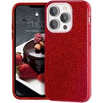 Samsung 3 in 1 Glitter Backcover - Samsung S22 Ultra - Rood