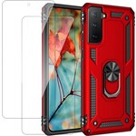 Samsung S21 Plus Kickstand Ring Armor - Rood