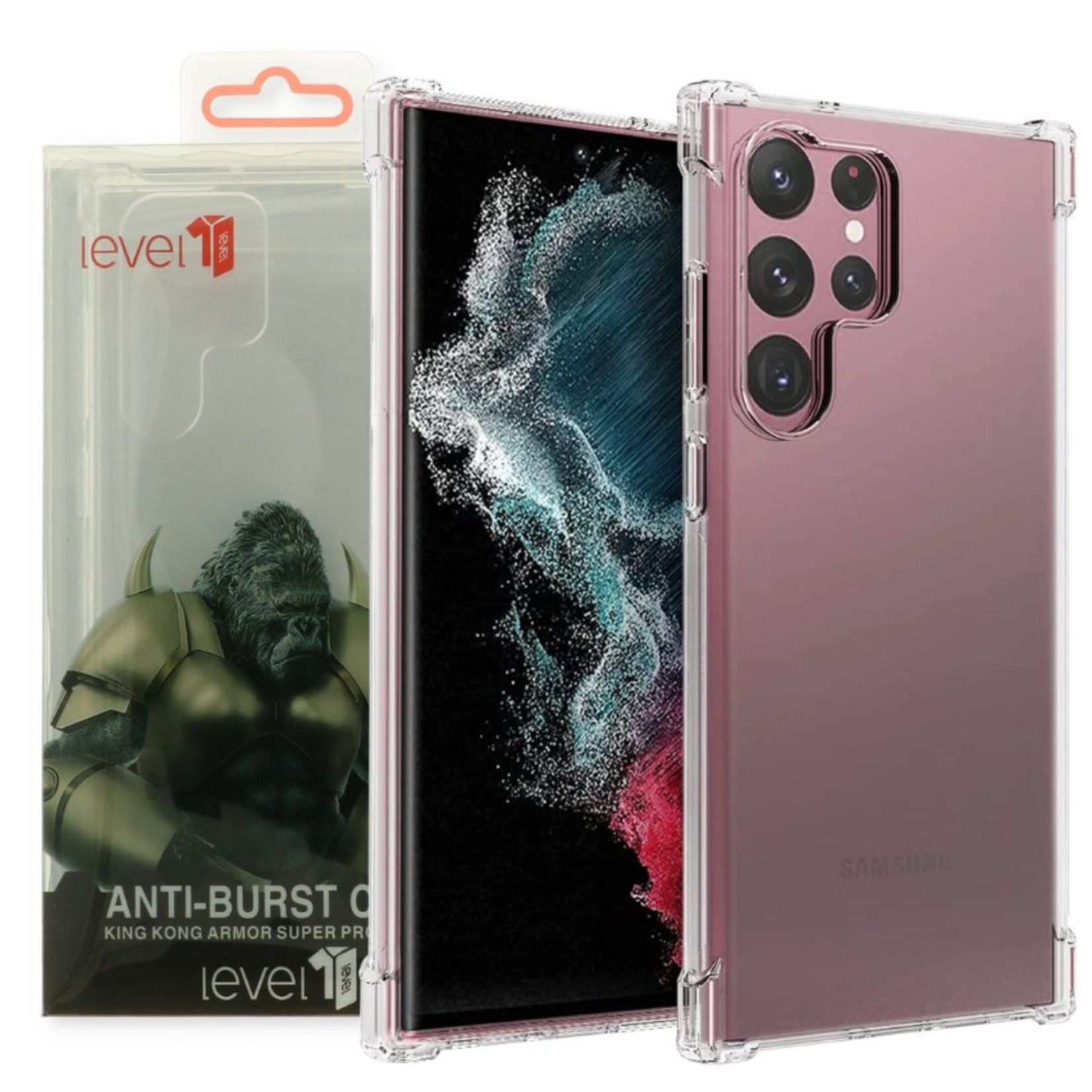 Samsung Anti Burst Case Transparant - Samsung S22 Ultra