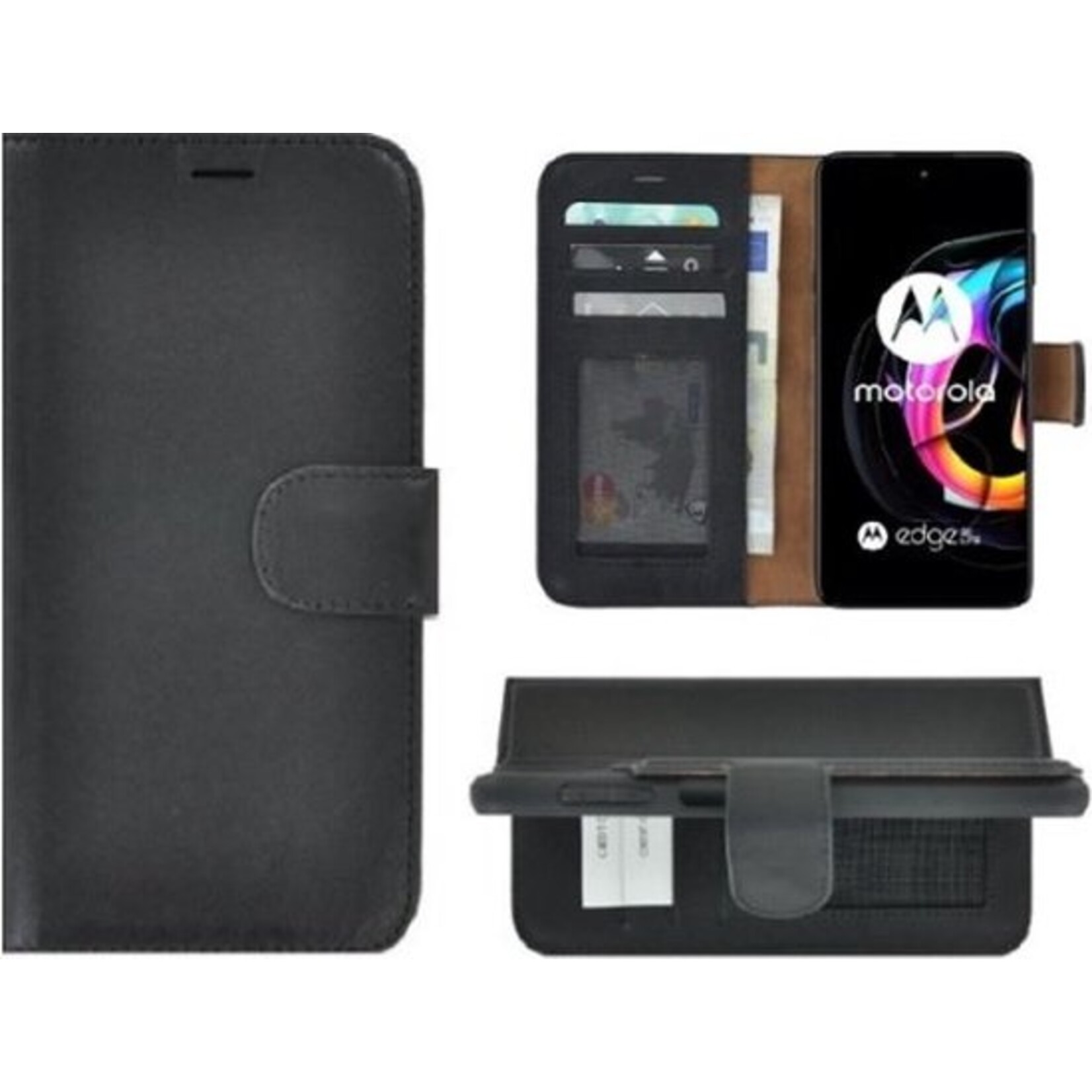Motorola Edge 20 Lite - A - Quality Bookcase - Zwart