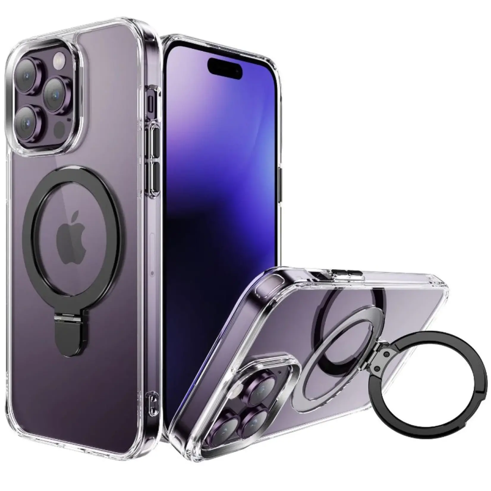 Bracket MagSafe Kickstand Armor Case - iPhone 15 Pro Max - Zwart