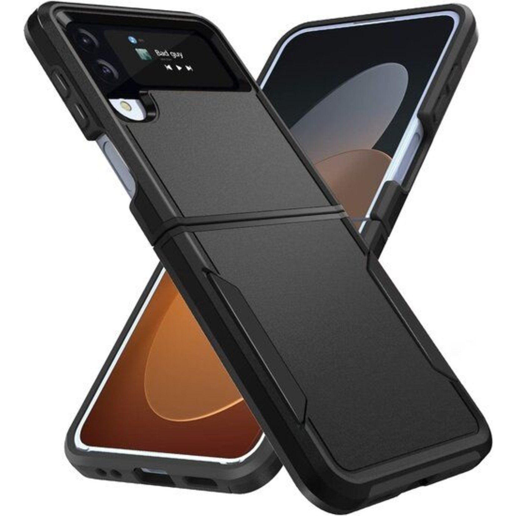 Samsung Shockproof Armor Case Samsung Z Flip 4 - Zwart