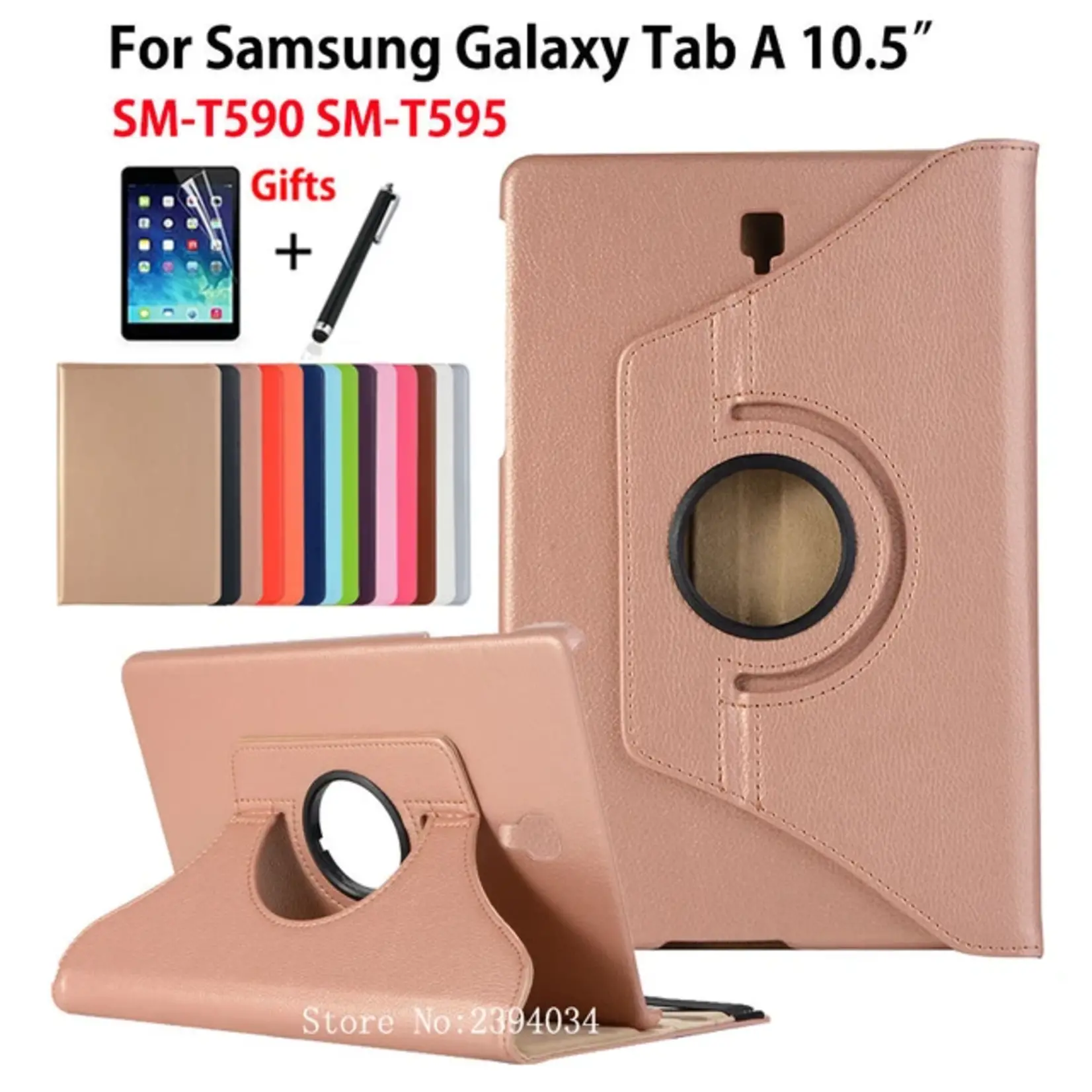 Samsung 360 draaibare case for Tab A 2018 T595 Rose Gold