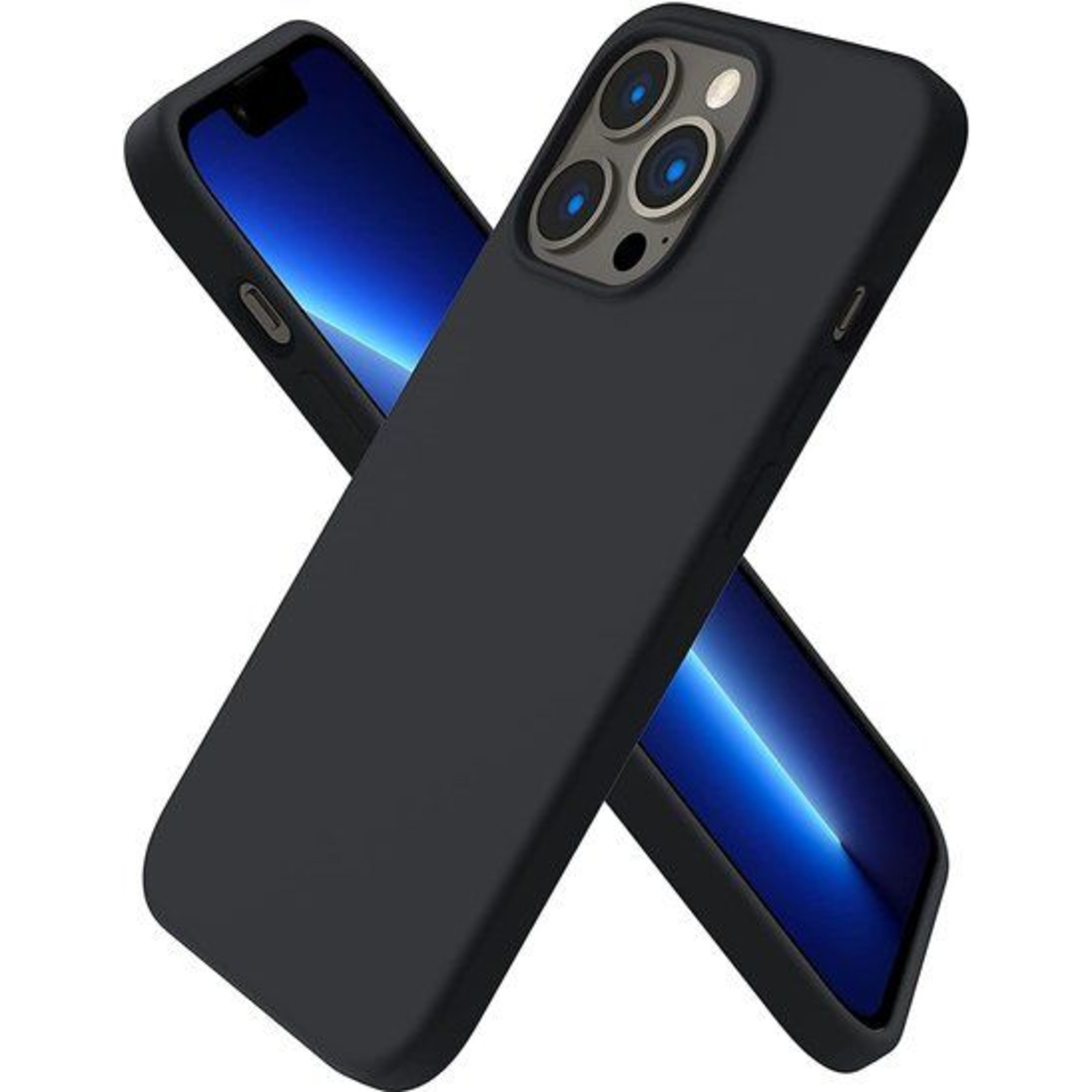 High Quality Silicone iPhone 13 Pro - Zwart