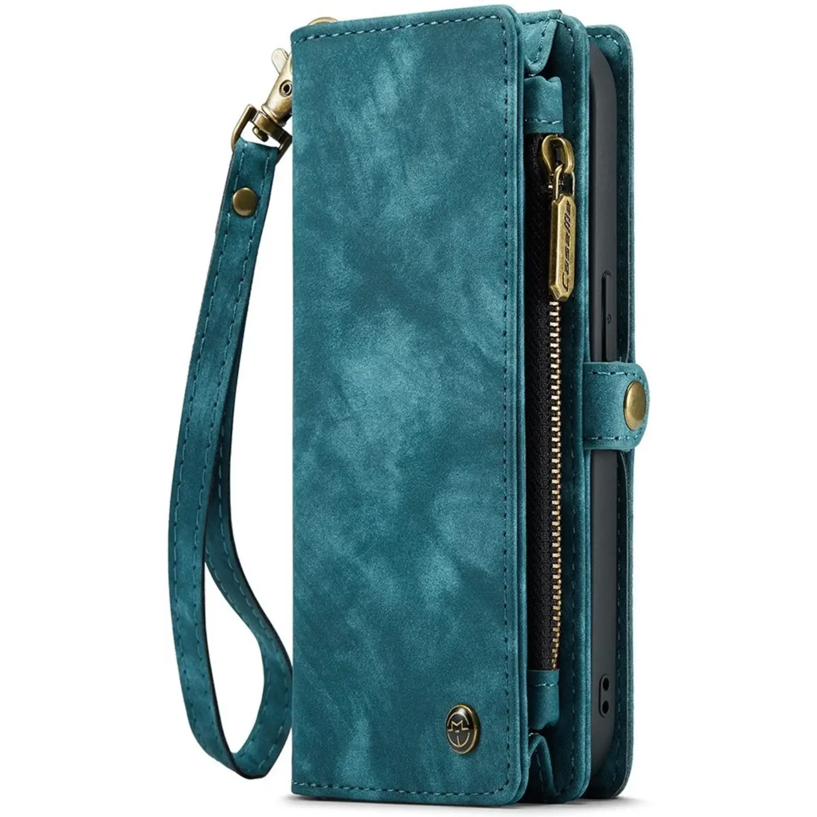 iPhone 14 Pro Max Casemania Book Case Met Rits Groen