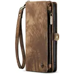 iPhone 14 Pro Max Casemania Book Case Met Rits Bruin