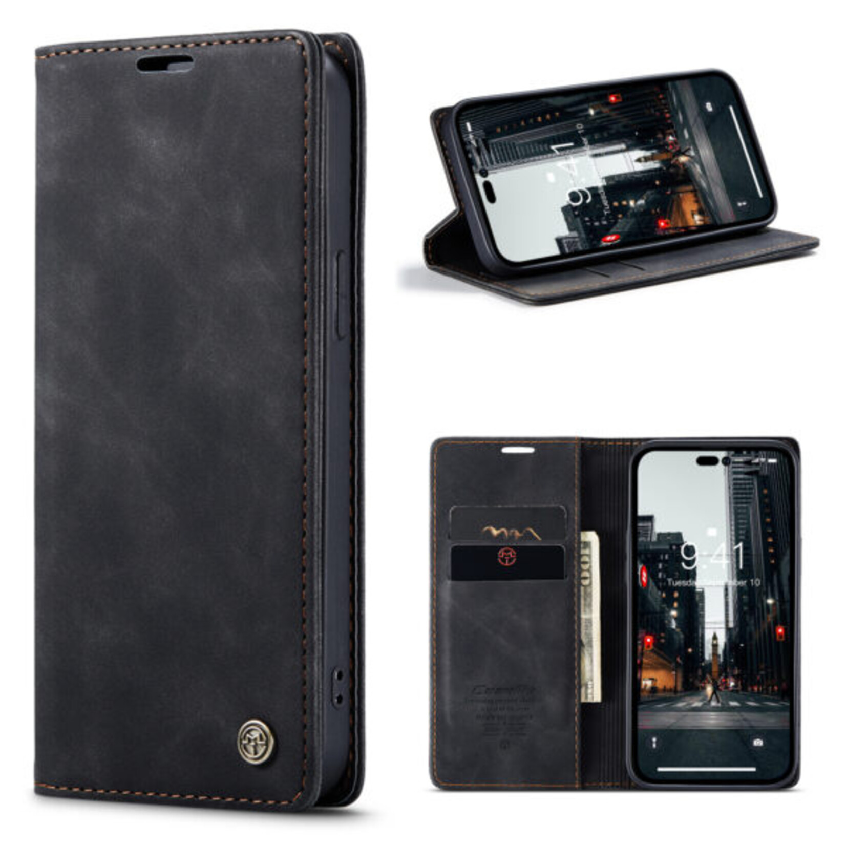 iPhone 14 Pro Max Zwarte Book Case