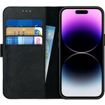 Lavann Protection Leather Bookcase For IPhone 15 Zwart / Black