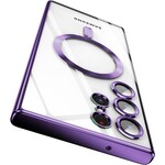 Samsung Clear Magnetic Magsafe Lens Protection Case - Samsung S24 - Paars