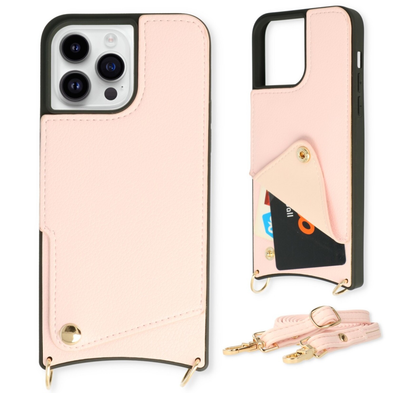 Apple CM Adjustable Mobile Neclace Case - iPhone 14 Pro Max - Roze