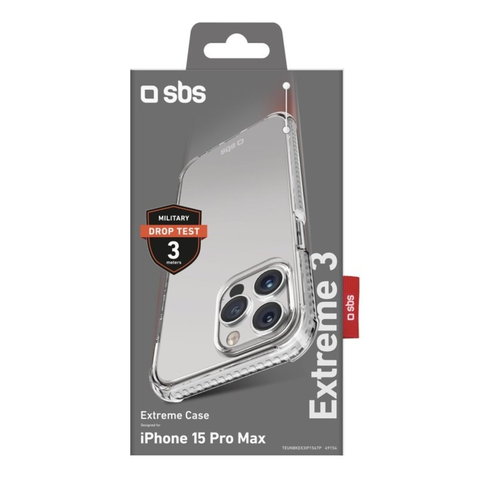 SBS Extreme X3 Cover iPhone 15 Pro Max