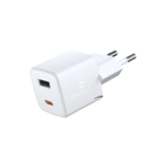 swissten Swissten Mini USB-A & USB-C Travel Charger (30W) - White